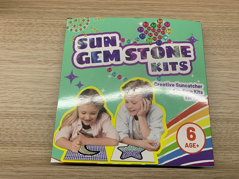 Atydkug Window Gem Art Diamond Kits for Kids, 6 Sheets Flowers Painting Kits for Birthday Party Gifts