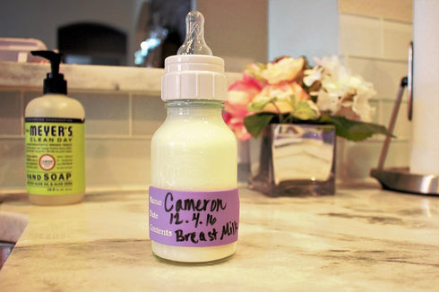 Pumpkin Doodle Reusable Baby Bottle Labels for Daycare - Easy Identification