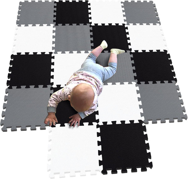 MQIAOHAM 18 Pieces Puzzle Play Mats, Soft Baby Play Mat, Kids Interlocking