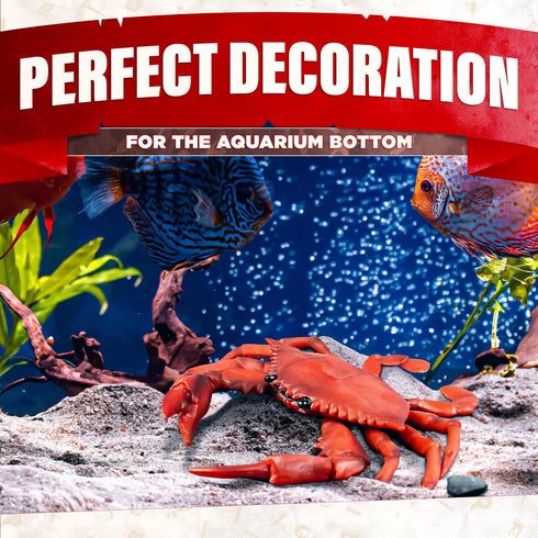 2PCS Plastic Red Crabs – Realistic Fake Crab Decor, Ocean Animal Figurine for Party Decorations and Kitchen Decor