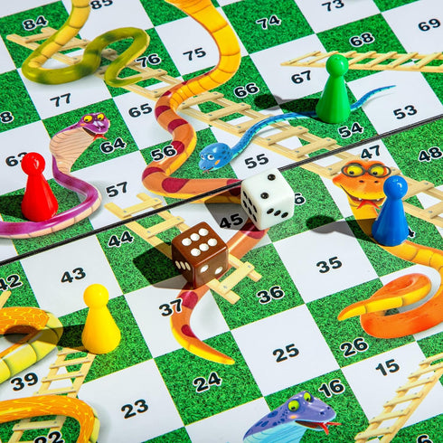 Magnetic Snakes and Ladders Board Game Set - 9.6 Inches