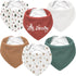 Susurration Muslin Baby Drool Bibs 6Pack Soft Triangular Adjustable Baby Bandana Bibs