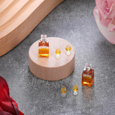 JJUNW 6 1:12 Set Pcs Scale Dollhouse Miniature Accessories, A of Exquisite Mini Whiskey Wine Bottle Bar Model