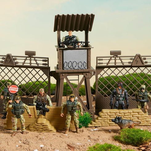 16 Playset 12 Playset, 3 4 5 6 7 8 JOYIN PCs Army Men with Realistic Army Ranger Men Action Figures and Weapon Gear