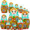AEVVV Russian Nesting Dolls Set of 7 pcs - Matryoshka Dolls in Sunflower Sundress for Women