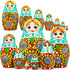 AEVVV Russian Nesting Dolls Set of 7 pcs - Matryoshka Dolls in Sunflower Sundress for Women