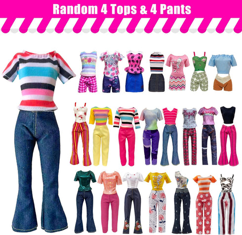 MEZHIFA 35 11.5 Inch 2 3 3 4 4 2 5 10 Pieces Doll Clothes and Accessories for Girl Dolls, Random Wedding Dresses