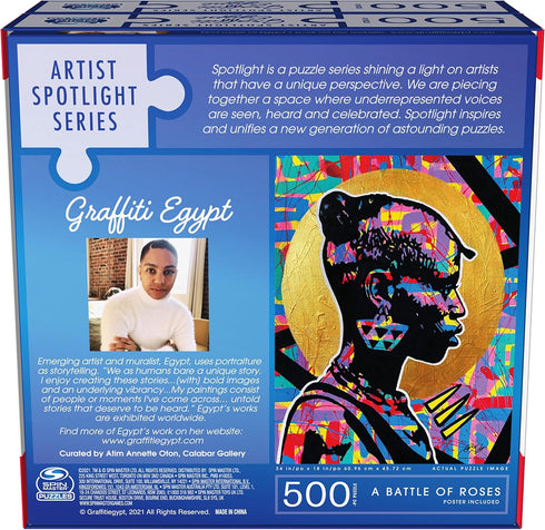 Spin Master Puzzles, 500-Piece 2 Jigsaw Puzzle Bundle, Battle of Roses & Morning Graffiti, for Ages 12+