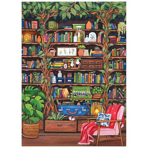 1000 RoseArt - Hobby Haven - Bookshelf - Piece Jigsaw Puzzle for Adults - Perfect for Reading Enthusiasts