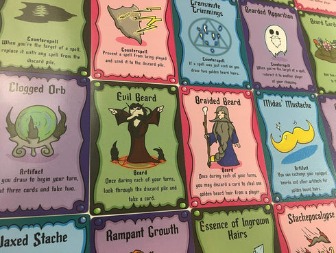 2-5 Beard Wizards Card Game for Players by The Dusty Top Hat