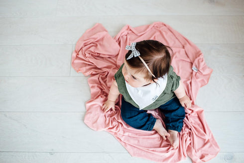Copper Pearl Baby Swaddle Blanket - Premium Knit Baby Blanket, Large Soft Stretchy Receiving Blankets for Baby Girl