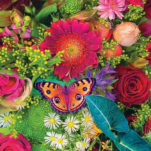 Springbok Spring Fever 500 Piece Jigsaw Puzzle for Adults, Colorful Butterfly and Flowers, Unique Precision Fit