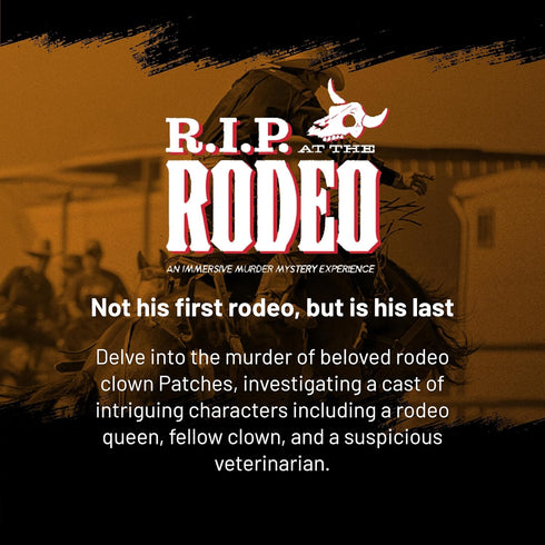 Hunt A Killer R.I.P at The Rodeo, Solve a Murder of a Rodeo Clown, Crime Solving Game for Adults, Game Night Fun