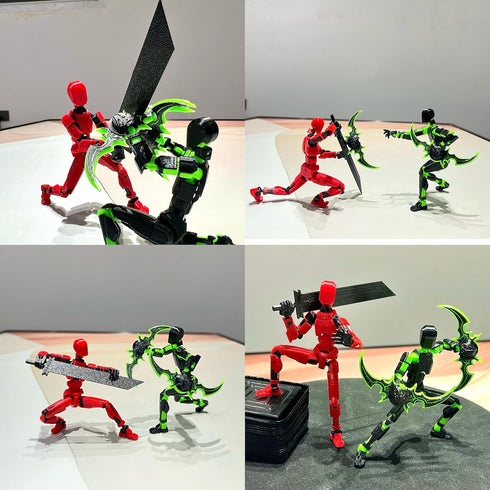 2 Packs T13 Action Figure Set: Dummy 13 3D Printed Action Figure Toy Gifts for Kids, Mechanical Doll for Boys Girls