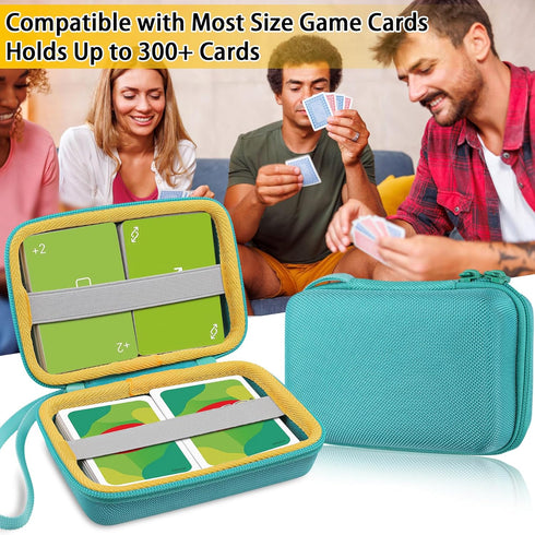 Aenllosi Storage Card Case for UNO Card Game, Hard Case Capacity Max for 300 Cards (Light Green)