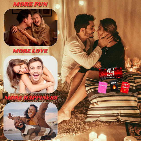 Let's Talk Love - Couples Games for Fun and Romantic Date Night, Perfect Game Gift to Spice up Your Relationship