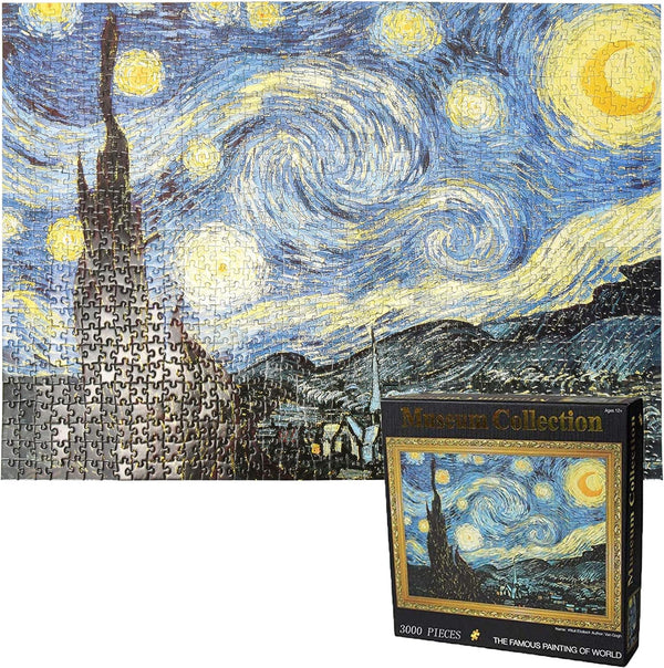 3000 Piece Jigsaw Puzzle - The Starry Night by Van Gogh for Adults - Learning and Education Toy Gift