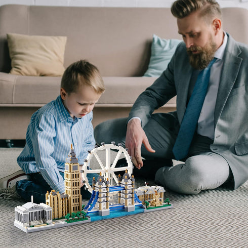 Building Micro Mini Blocks Architecture Skylines Collection, London Bridge Mini Bricks, 3430 Pieces