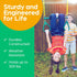 Sets Swingset Set 18" 48" Jungle Gym Kingdom Swing for Backyard, Monkey Bars & Accessories - Includes Trapeze Swing Bar
