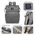 Diaper Bag with Changing Station, 7 in 1 Travel Diaper Bag Backpack, Mommy Bag with USB Charging Port (Grey)