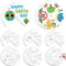 COcnny Earth Day Coloring Craft- 24 Sets Color Your Own Globe Art