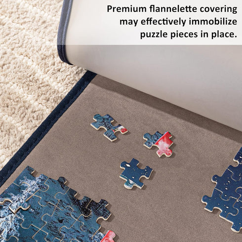 6 1000 30.7 20.9 Tektalk Jigsaw Puzzle Board with Sorting Trays - Portable Puzzle Mat with Dustproof Cover for Storage