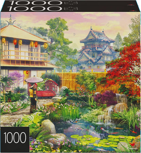 2-Pack of 1000-Piece Jigsaw Puzzles, Amalfi Coast & Japan Garden, Exclusive for Adults and Kids Ages 8+.