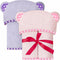 ELSVIN Set of 2 Hooded Baby Towels Purple and Pink Luxurious, Large and