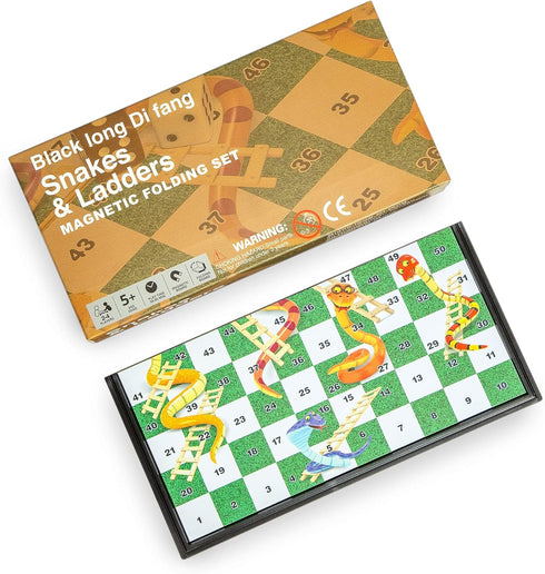 Magnetic Snakes and Ladders Board Game Set - 9.6 Inches