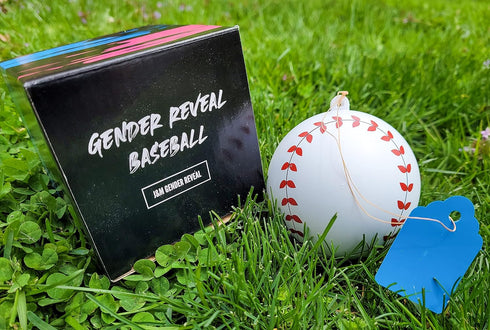 Gender Reveal Baseball for Baby Showers, 100% All Natural Holi Powder (Blue)