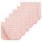 Looxii 100% Cotton Muslin Burp Cloths Large 20''x10'' Extra Soft and Absorbent 6 Pack for Boys and Girls Shell Pink