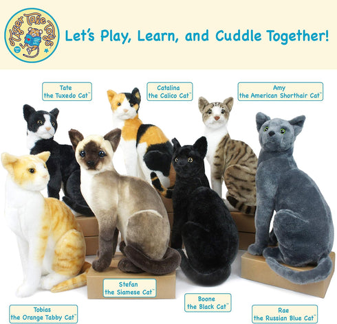 VIAHART Stefan The Siamese Cat - 14 Inch Plush Stuffed Animal by TigerHart Toys