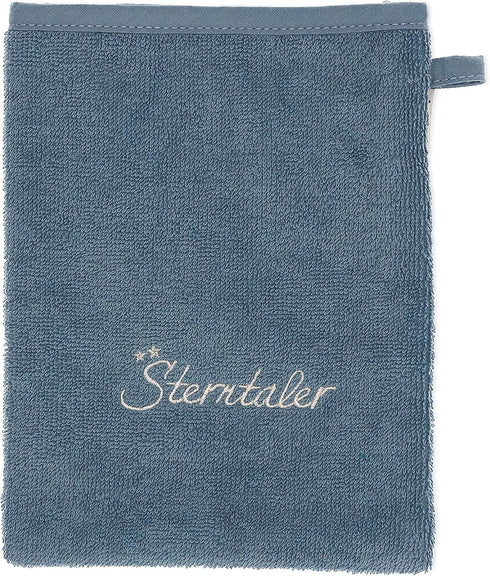 Sterntaler 3 Pack Emmi GOTS Baby Bath Mitts Bath Mitts - Kids Bath Mitts Washable Mitts - Bio - Grey Blue