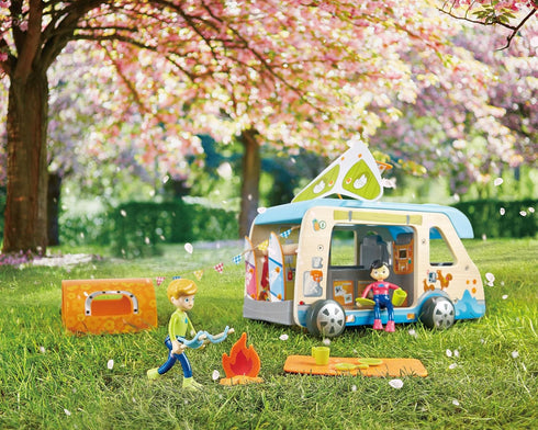 Hape Adventure Van for Pretend Play with Action Figures, Dimensions: 12.2 x 6.7 x 5.7 inches