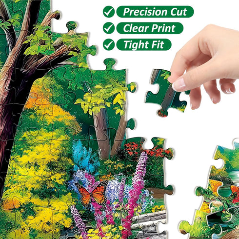 VoYouTwo 300 300 Gifts,20.5x15 Piece Puzzle for Adults,Riverside Animal Puzzle for Kids Teen Adults,Spring Flower