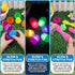 18 Pack Easter Eggs Fillers Light Up Chick Duck Puffer Balls Easter Eggs Filled Toys Easter Basket Stuffers Glow In The