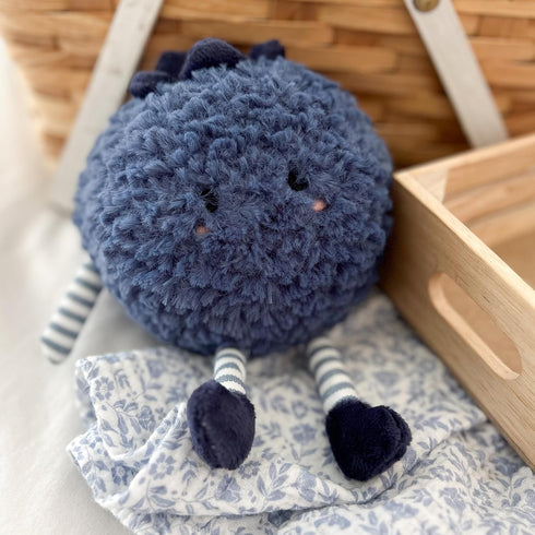 7-Inch MON AMI Blue Berry Fruit Plush Toy Stuffed Blueberry Toy for Boys & Girls | Soft Food Plush | Pretend Play