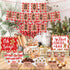 Hot Cocoa Bar Decoration Kit, Gingerbread Man Theme Hot Cocoa Bar Banner Christmas Hot Chocolate Bar Supplies Sign