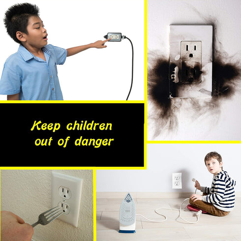 Driddle 50 Pack Outlet Plug Baby Safety Covers - Child Proof Socket Caps Protect Little Kids from Electrical Danger -