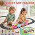 Set 2 3 4 5+ Funwee Steam Track Train for Toddlers, Magnetic Connection Train Toys w/Lights & Sounds, Electric Cartoon