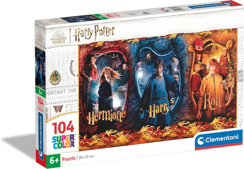 Clementoni 61885 Harry Potter Jigsaw Puzzle - 104 Pieces, Multi-Colour Puzzle for Children