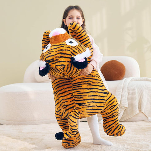 IKASA Giant Tiger Stuffed Animal Plush Toy, Large 30" Jumbo Soft Toys, Oversized Fluffy Plushie Gifts for Kids
