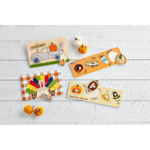 Mud Pie Wood Puzzle, Pumpkin Patch