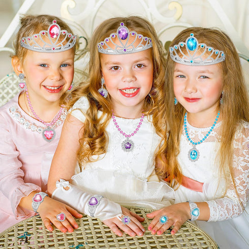 3+ LJZJ Princess Dress Up Toys & Jewelry Boutique, Girls Role Play Gift for Year Old Girl Toddler B-Day Party Favors