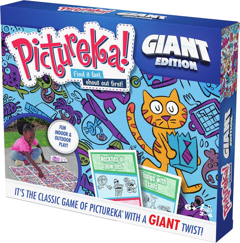 Pictureka Giant Board Game - Fun Family Game with Big Mat & Cards for Kids Ages 6+