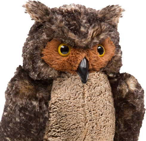(17 inches Melissa & Doug Giant Owl - Lifelike Stuffed Animal Tall), Brown