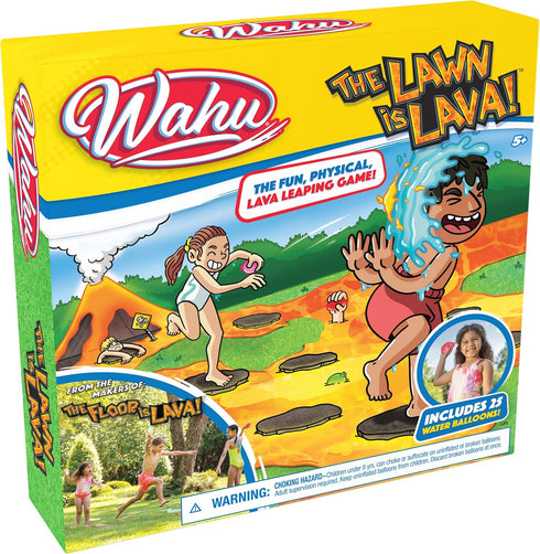 Wahu The Lawn is Lava Outdoor Water Balloon Game for Kids Ages 5+, Fun Outdoor Game with 25 Water Balloons