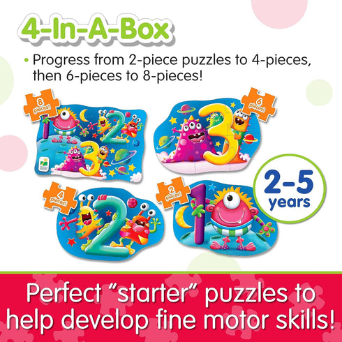 The Learning Journey My First 4-in-A-Box Puzzle - 123, STEM Educational Toys for 2 Year Olds, Award Winning Puzzles