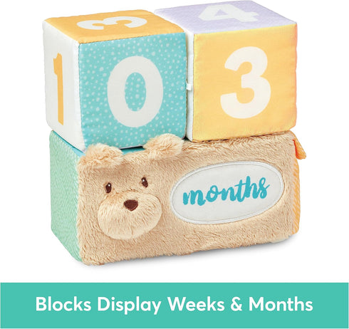 GUND Baby Milestones and Moments Soft Blocks, Plush Photo Prop Sensory Toy Blocks for Babies and Newborns, Multicolor