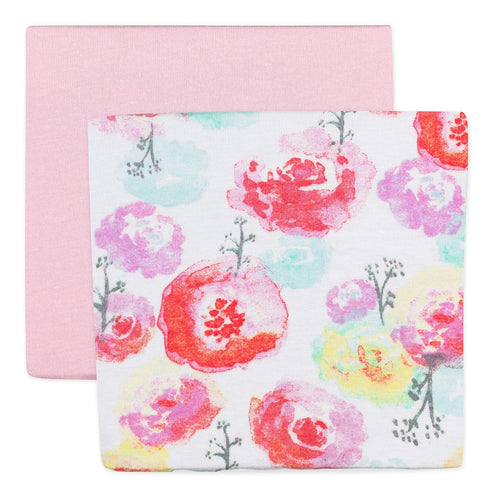 (Set HonestBaby Organic Cotton Changing Pad Covers of Two), Rose Blossom/Pink, One Size